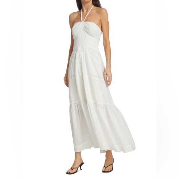 A.L.C Adelle Halter Maxi Dress in Ivory size 2 - Picture 3 of 12